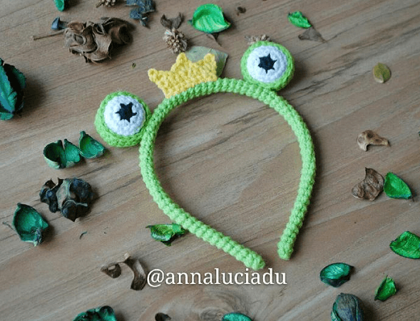 Crochet Frog Headband Pattern by Emma Crochet Design 4 U