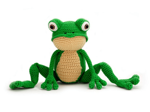 crochet frog pattern Little frog pattern English PDF pattern amigurumi frog pattern crochet flower frog