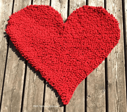 Crochet Heart Mat Pattern by Rich Textures Crochet