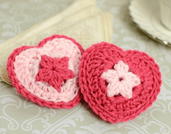 Crochet Heart Sachet Pattern by Petals To Picots