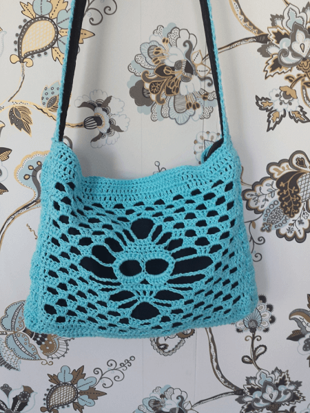 Crochet Lace Skull Bag Pattern by Stitches And Supper