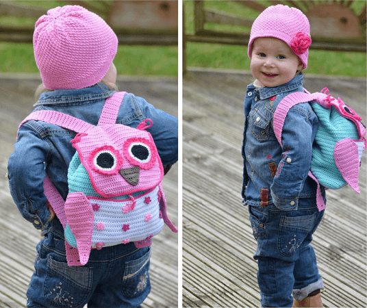 Crochet Owl Backpack Pattern by Vi Talina Craft