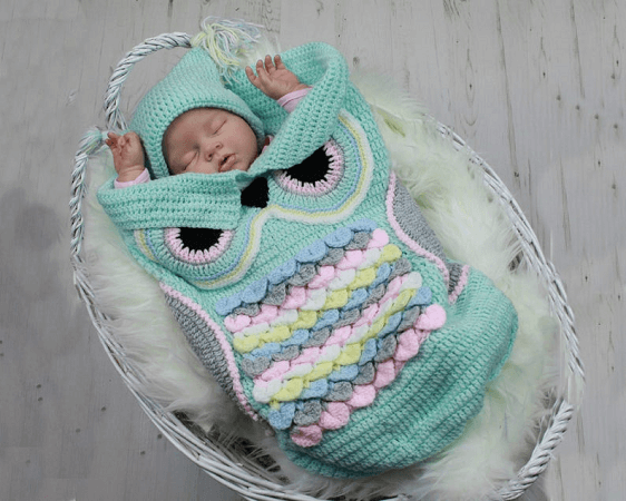 Crochet Owl Cocoon Pattern by Shi Fio