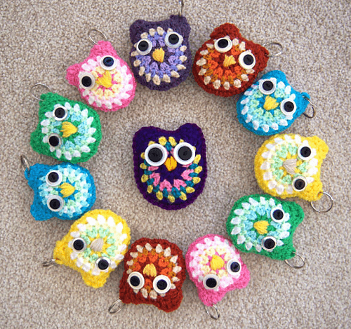 Crochet Owl Key Chain Pattern by Yarn Artists