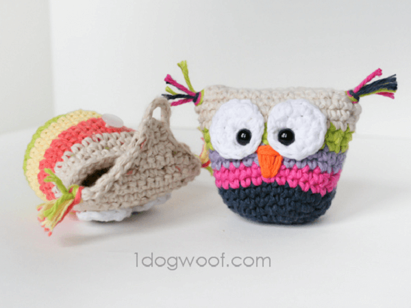 Crochet Owl Pouch Pattern by One Dog Woof