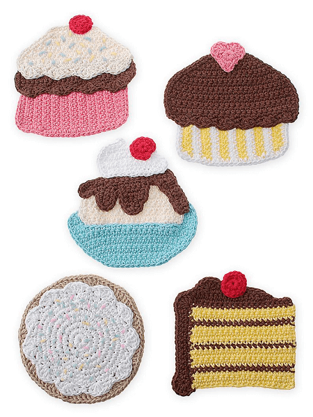 Crochet Sweet Treats Potholders Pattern by Gourmet Crochet