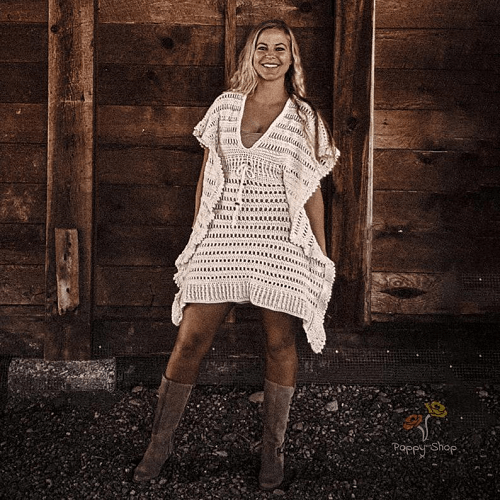 Crochet Tunic Dress Pattern by Poppy Shop Yarn