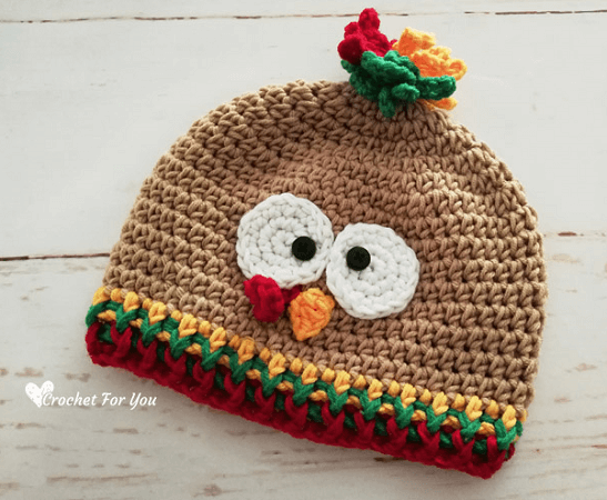 Crochet Turkey Hat Free Pattern by Crochet For You