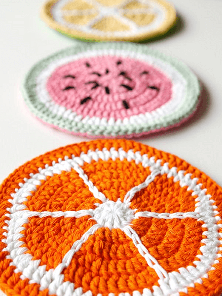 Crochet Tutti Frutti Potholder Pattern by Wink