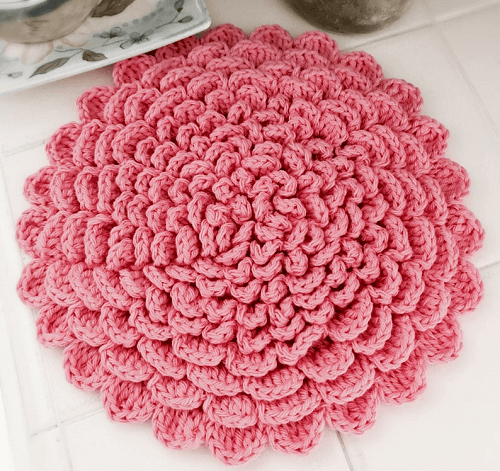 Farmhouse Blossom Potholder Crochet Pattern by Karla's Making It