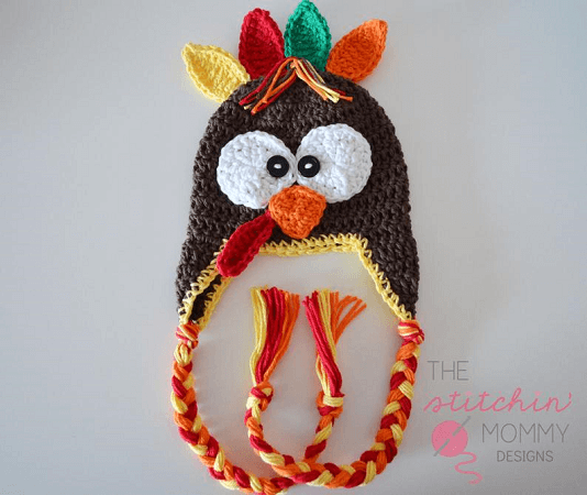 Free Crochet Turkey Hat Pattern by The Stitchin Mommy