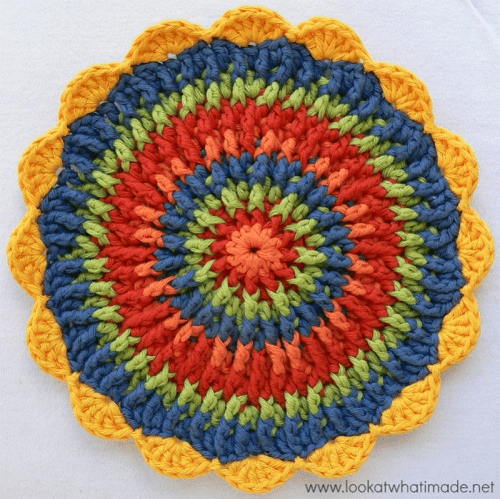 Front Post Frenzy Crochet Potholder Pattern by Look What I Made