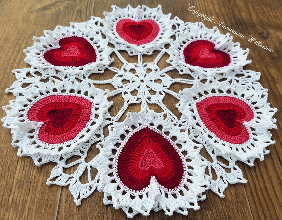 Heart Crochet Doily Pattern by Cat Lady Crochet Shoppe