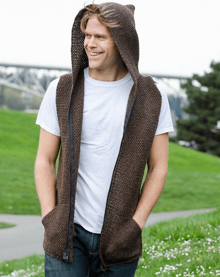 Men's Hooded Vest Crochet Pattern by Shibaguyz Designz