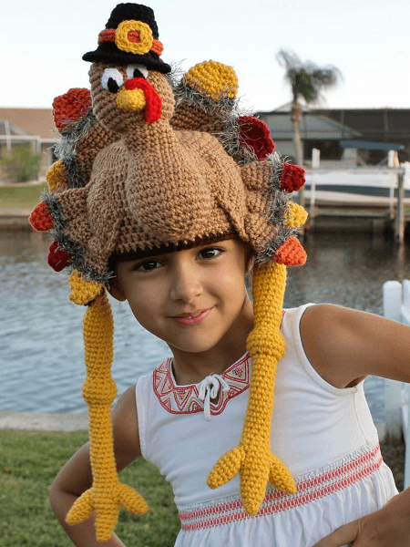 Thanksgiving Turkey Crochet Hat Pattern by Top Stitches Crochet