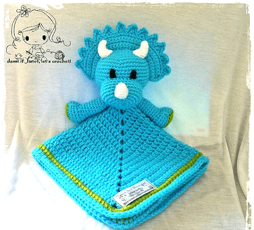 triceratops crochet comforter pattern