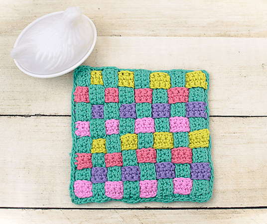 Woven Potholder Crochet Pattern by Petals To Picots