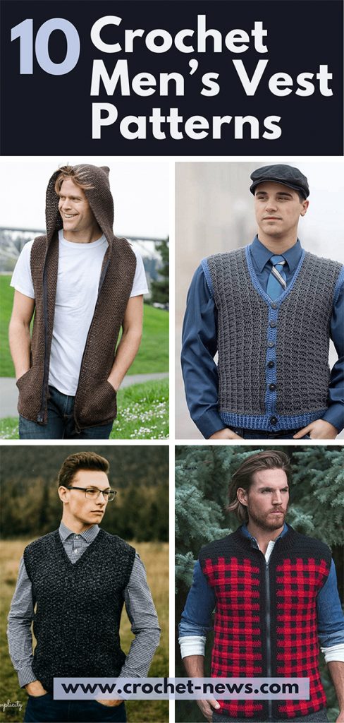 10 Crochet Men's Vest Patterns