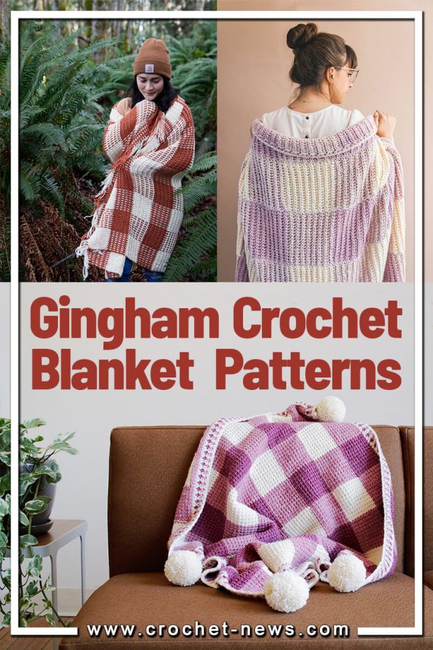 GINGHAM CROCHET BLANKET PATTERNS