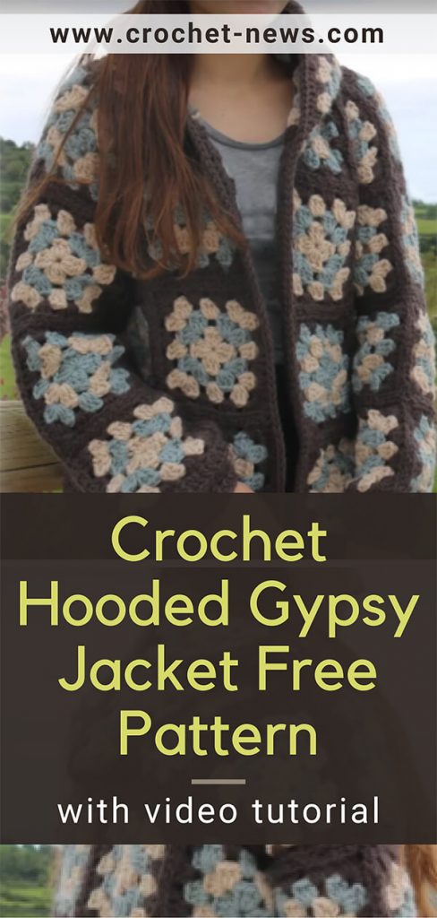 Crochet Hooded Gypsy Jacket Free Pattern With Video Tutorial