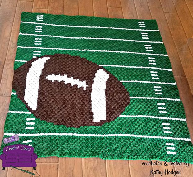 Football Field in Afghan by CrochetCouch