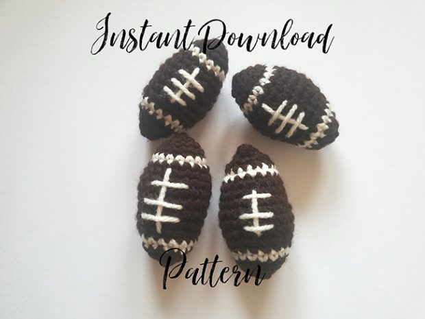 Mini Football Amigurumi by Holycitystitchery