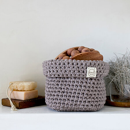 Zpagetti Square Crochet Basket Pattern by Soulmade