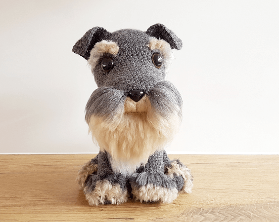 Amigurumi Schnauzer Dog Free Crochet Pattern by Projectarian