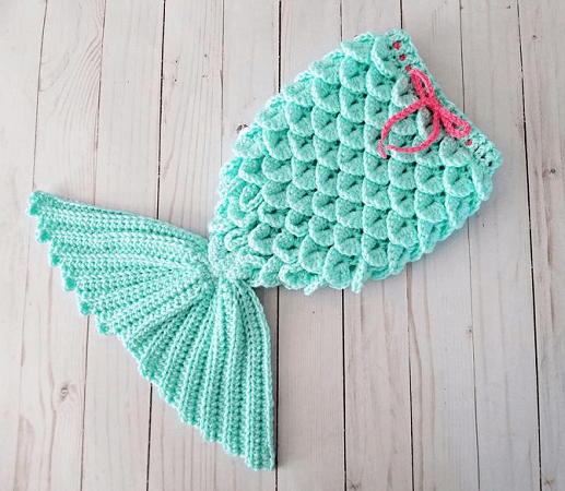 Mermaid Tail Baby Blanket Crochet Pattern