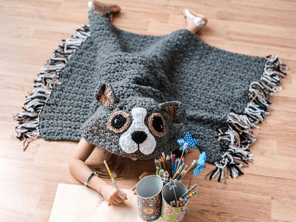 Bulky And Quick Dog Blanket Crochet Pattern by MJs Off The Hook