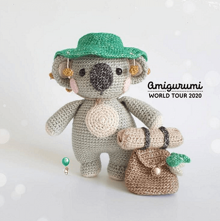 Clancy, The Backpacker Koala Crochet Pattern by Belle And Grace HMC