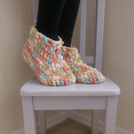 Cloud 9 Slippers Crochet Pattern by The Lavender Chair