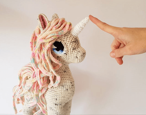 Crochet Amigurumi Pink Unicorn Girl Birthday Unicorn Gift Handmade Fairy Tale Unicorn