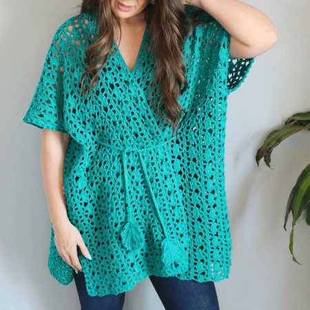 Crochet Lacy Days Kimono Pattern by MJs Off The Hook Designs