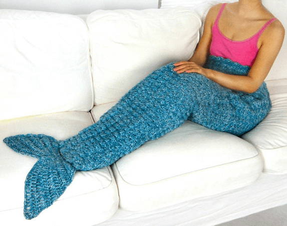 Crochet Mermaid Tail Blanket Pattern by Crochet Spot Patterns