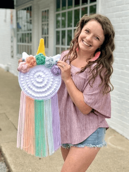 Crochet Unicorn Wall Hanger Pattern by A Crafty Concept