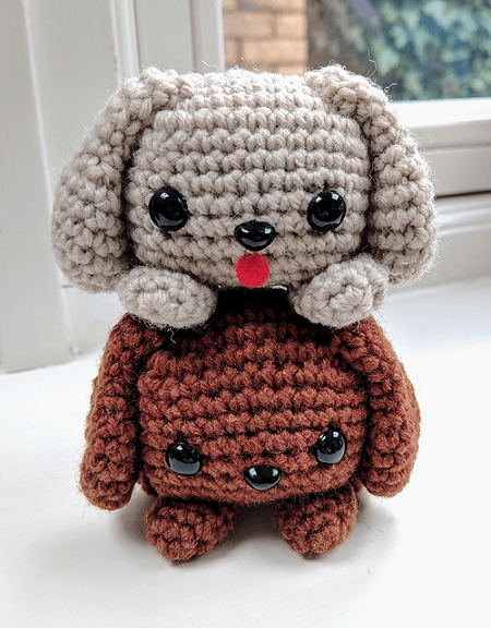 Cube Puppy Dog Amigurumi Pattern by Crafty Bunny Bun