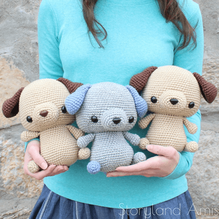 Cuddle-Sized Puppy Dog Amigurumi Pattern by Storyland Amis