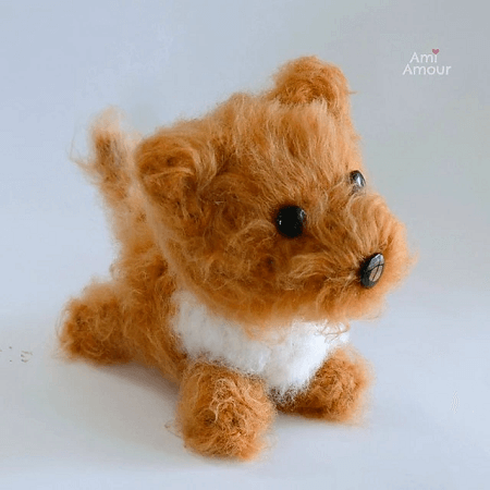 Fluffy Dog Amigurumi Pattern by Ami Amour