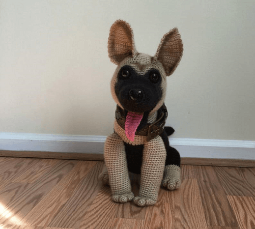 German Shepherd Dog Crochet Pattern by Amber Craft Store