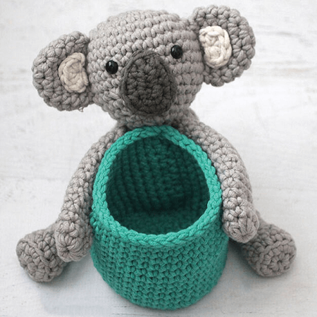 Koala Crochet Basket Pattern by Yarnspirations