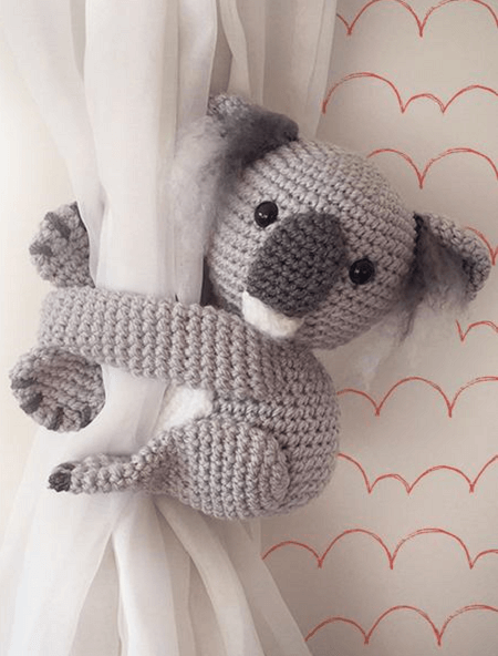 Koala Curtain Tie Back Crochet Pattern by Cosy Patterns