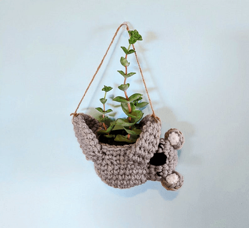 Koala Planter Crochet Pattern by Hello Happy