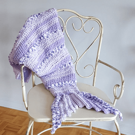Mermaid Tail Blanket Crochet Pattern by Les Creations Manon