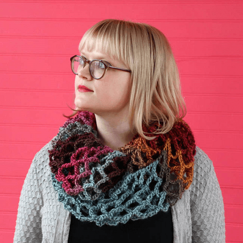 Mesh Infinity Scarf Crochet Pattern by Blitsy