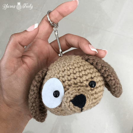 Puppy Keychain Amigurumi Pattern by Yarns Truly