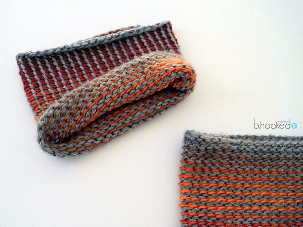 Reversible Tunisian Crochet Boot Cuffs Pattern by B. Hooked Crochet