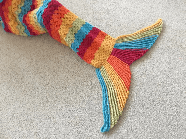 Sophie Mermaid Tail Blanket Crochet Pattern by Little Panda Mommy