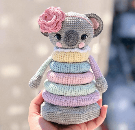 Stacked Toy Koala Crochet Pattern by By Knit Toys