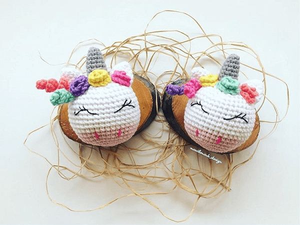 Unicorn Keychain Amigurumi Pattern by Amigu World